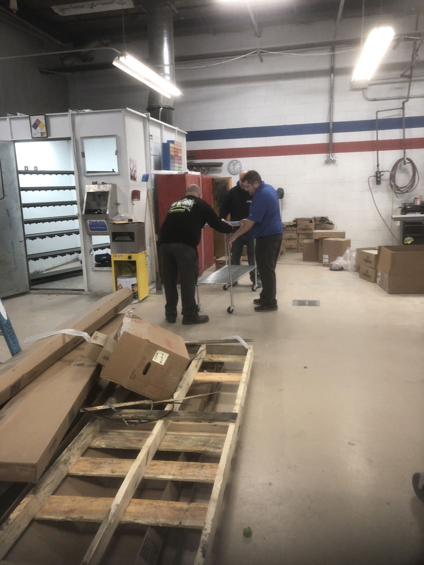 Automotive Collision Repair Install of Shelving