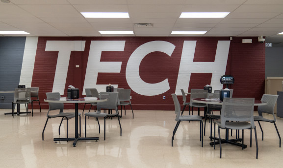 Commons with the Tech wall