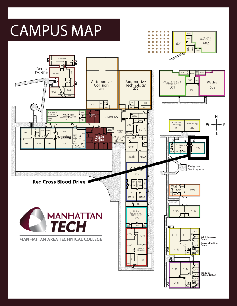 Manhattan College Campus Map Red Cross On Campus Blood Drive | Manhattan Area Technical College