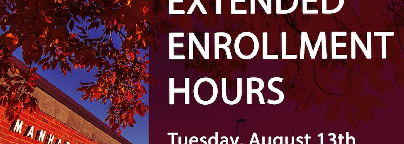 Fall 2019 Extended Enrollment Flyer